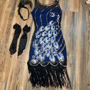 Roarin’ 20’s Peacock Sequin Costume